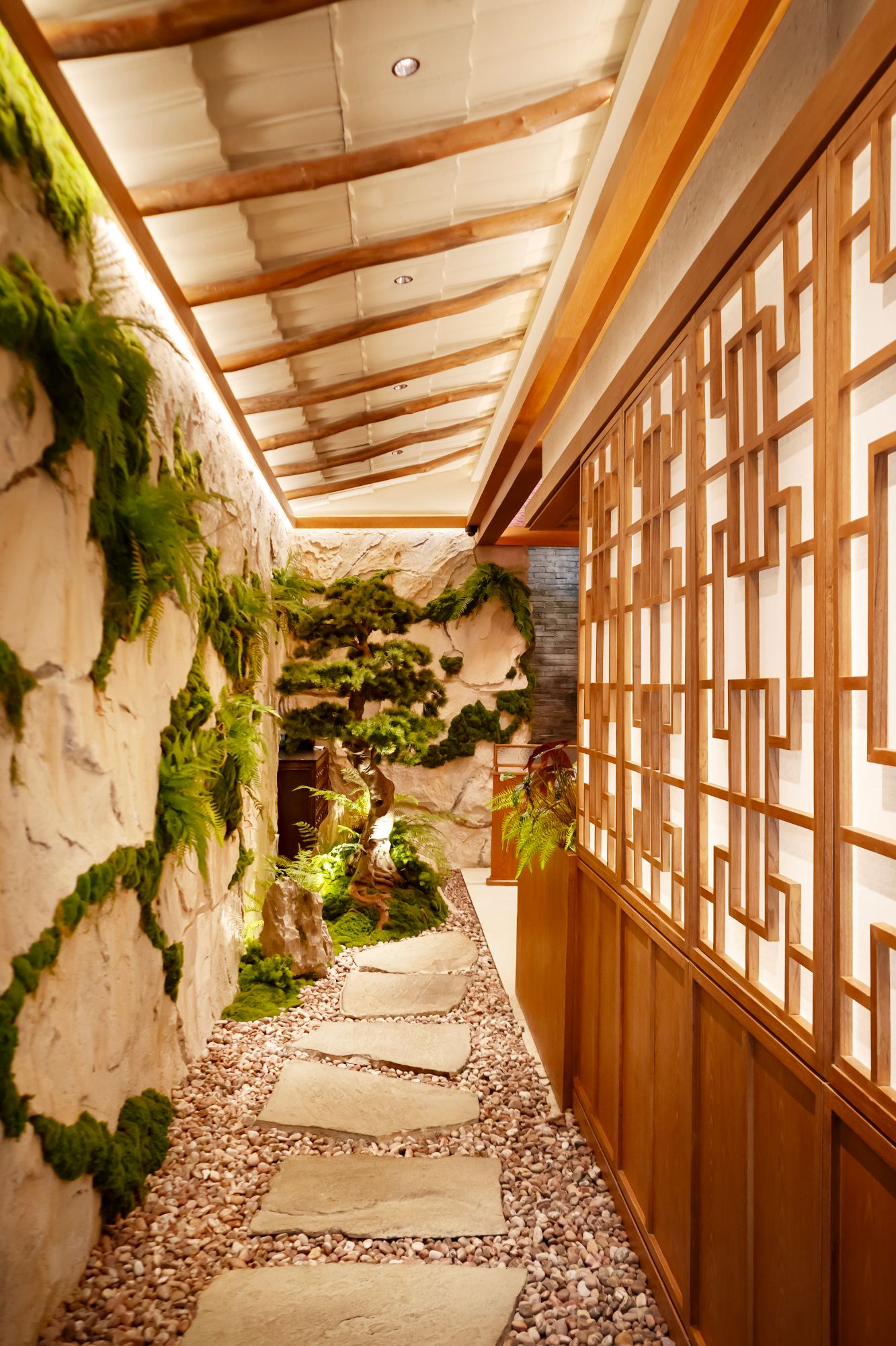 Stepping-stone garden path at Apollo Wu, Jakarta