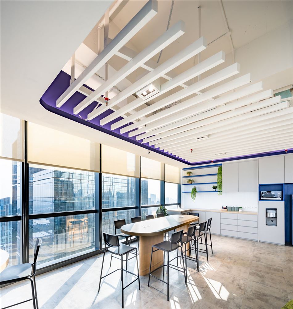 Sunlit pantry at the PT Oriente office, Jakarta
